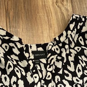 LANE BRYANT animal print black and white